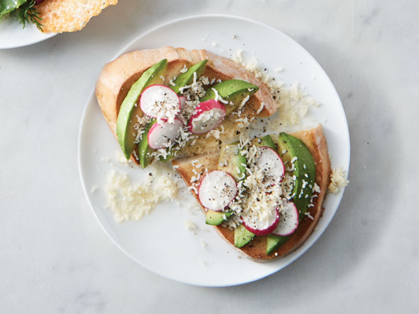 Cucumber and Radish Crostini