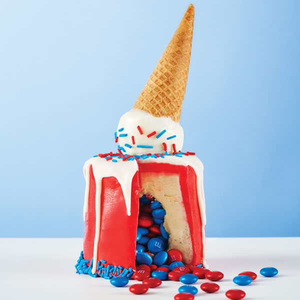 Red White and Blue Layered Ice Cream Cake - Foody Schmoody Blog