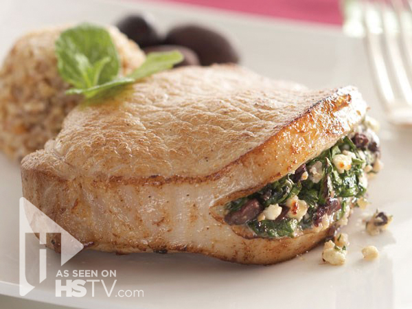 Greek-Stuffed Pork Chops - Hy-Vee