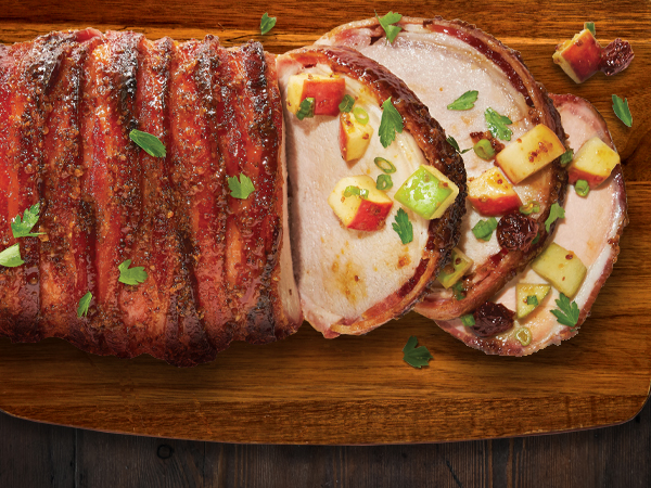 Chef Brandon S Bacon Wrapped Pork Loin Roast Hy Vee