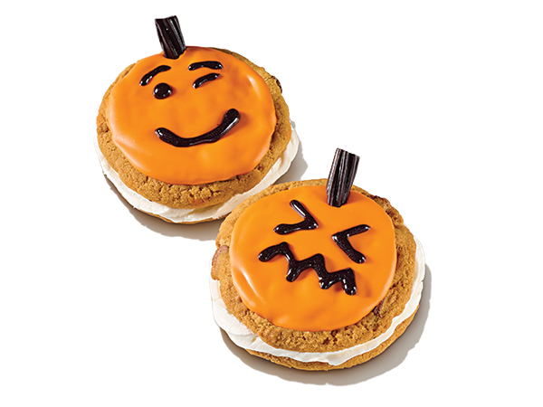 Pumpkin Emoji Sandwich Cookies | Hy-Vee
