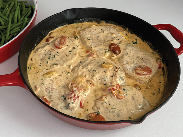 One-Pan Creamy Tomato Pork Chops  |  Hy-Vee