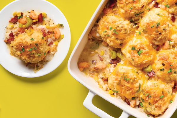 Shrimp Chowder and Biscuits Casserole-image